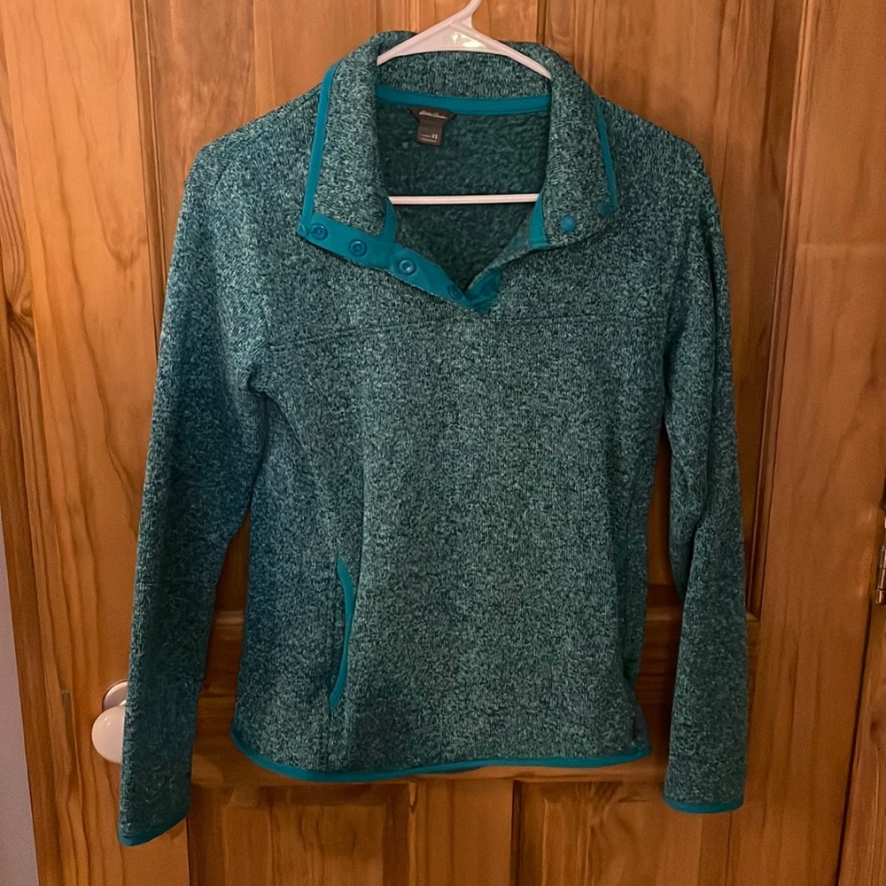 Eddie Bauer womens 1/4 button fleece pull over